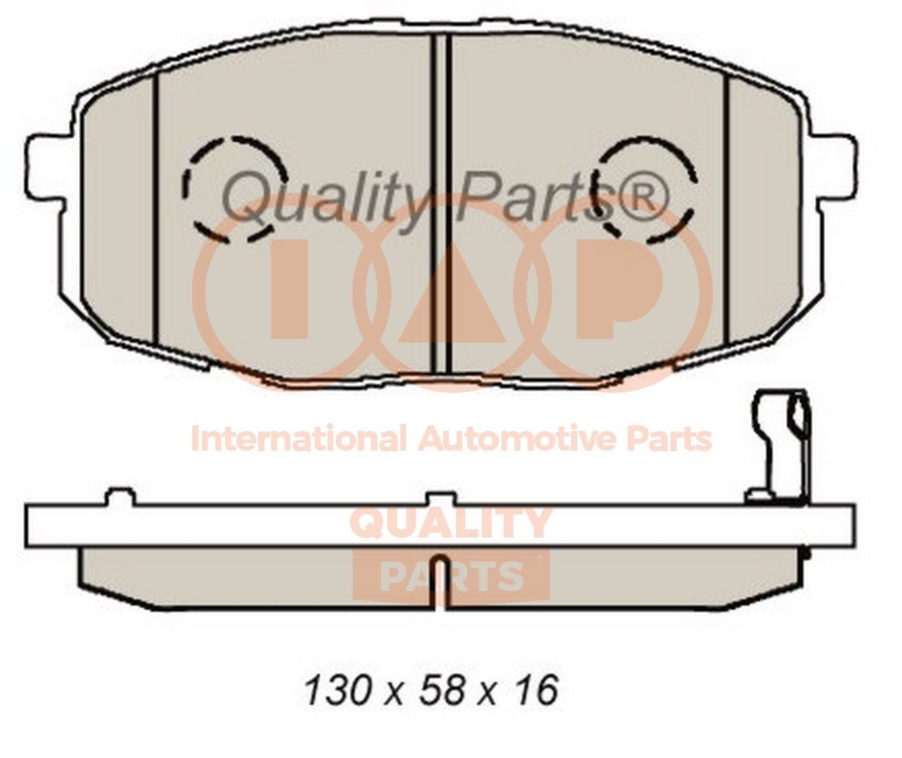 IAP QUALITY PARTS Piduriklotsid 704-21100G Klotsid IAP QUALITY PARTS Hyundai i30 704-21100G