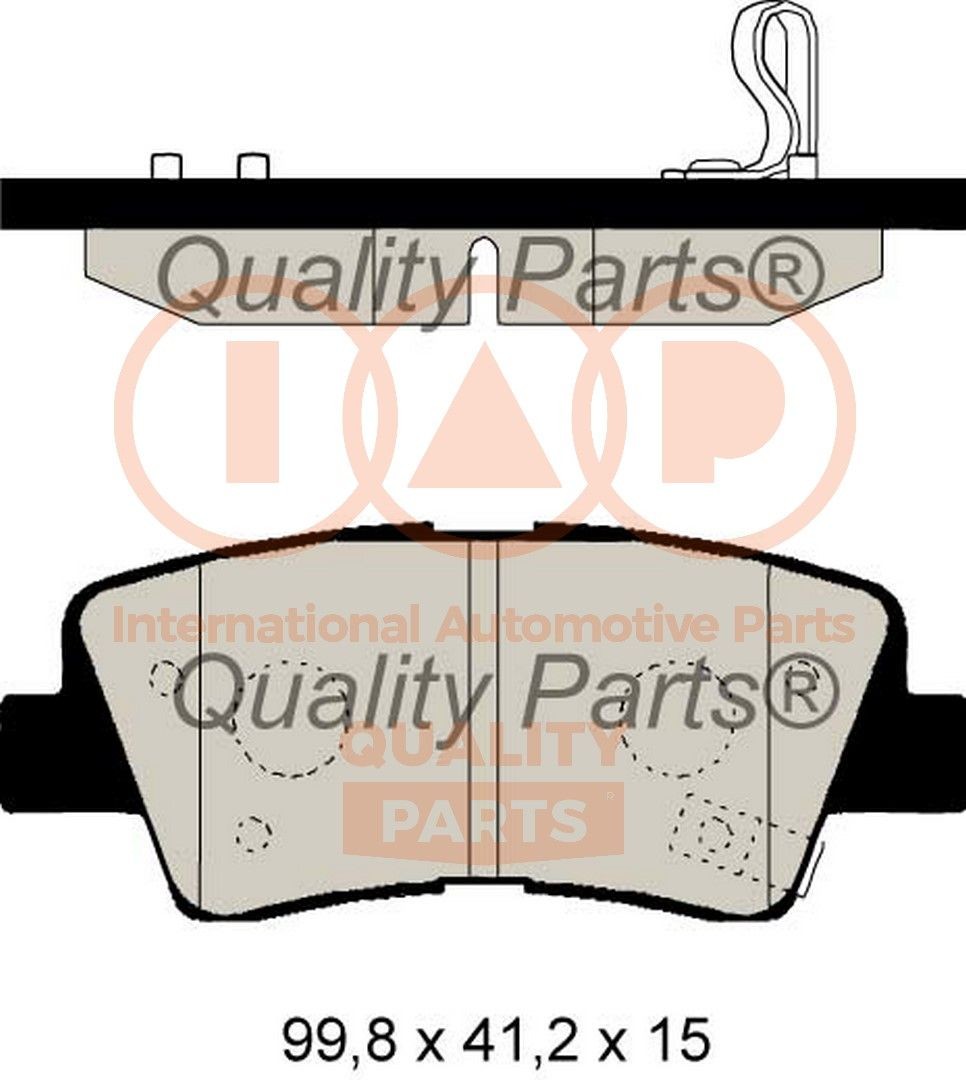 IAP QUALITY PARTS Bremseklosser 704-21111G Bremsekloss-sett IAP QUALITY PARTS SORENTO 704-21111G billige
