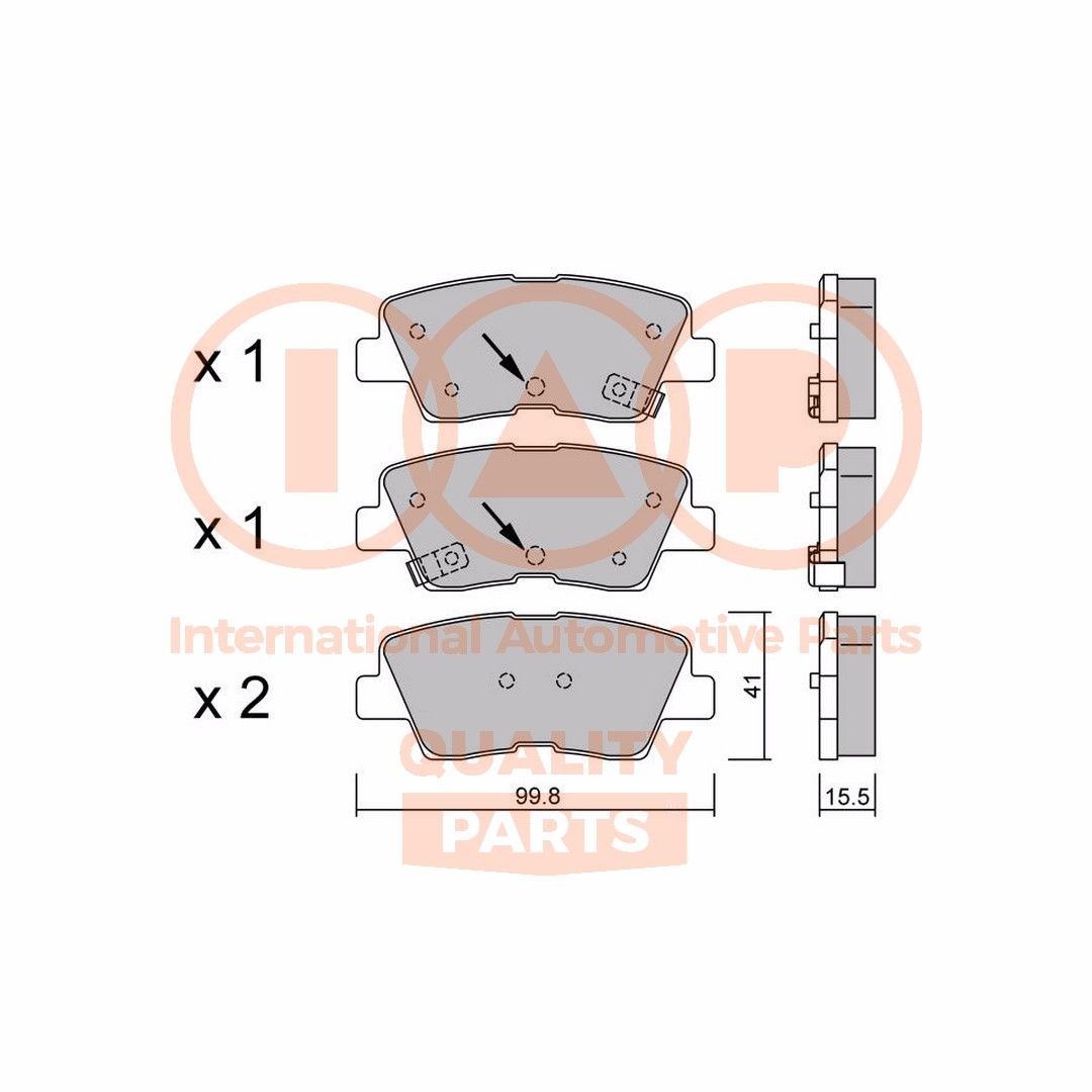 IAP QUALITY PARTS Piduriklotsid 704-21111P Piduriklots IAP QUALITY PARTS i30 704-21111P odav