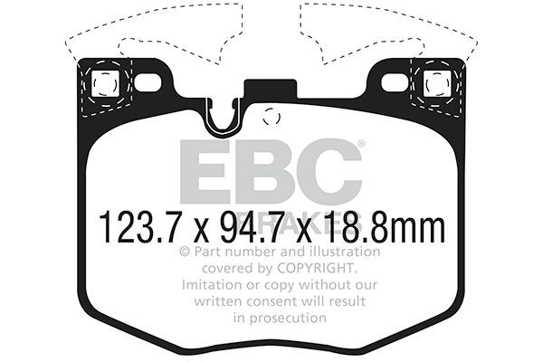 EBC Brakes Bremseklosser DP22302 DP22302 Bremsebelegg TOYOTA RAV 4 EBC Brakes