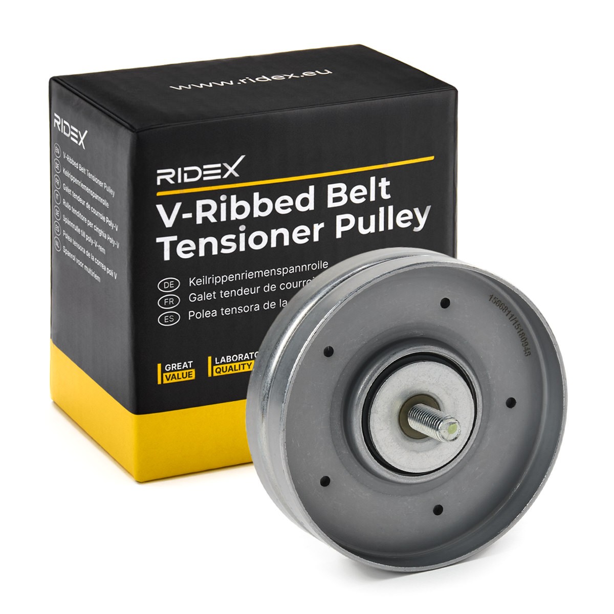 RIDEX Deflection / Guide Pulley, v-ribbed belt 312D0109 VW TOURAN RIDEX guide pulley 312D0109