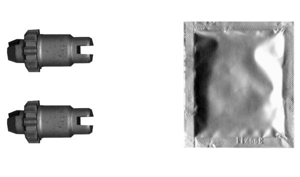 TEXTAR Brake shoe fitting kit 97044100 TEXTAR 97044100 Porsche 997 Targa brake shoe fitting kit replacement