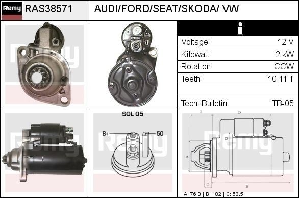 DELCO REMY Roolilatt DSR1611L DSR1611L Rooliajam SEAT IBIZA DELCO REMY