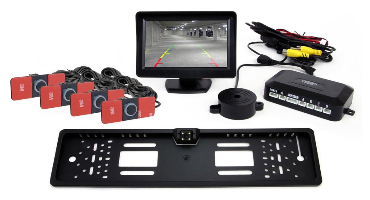 AMiO Parkimisabi lisaseade Põrkeraua tunnetusega abisüsteem 02276 Parkimisandurid AMiO Fiat SCUDO CAM-402, Black, INSIDE MOUNT 02276