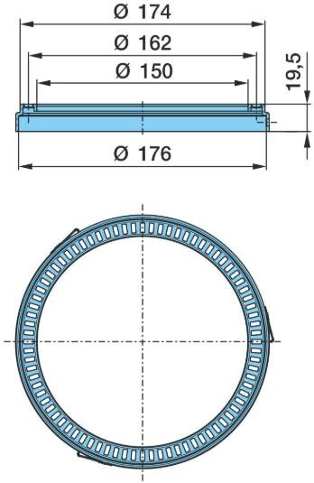 BPW ABS ring 05.310.08.44.1 Rem, sensor BPW X-TRAIL 05.310.08.44.1 goedkoop