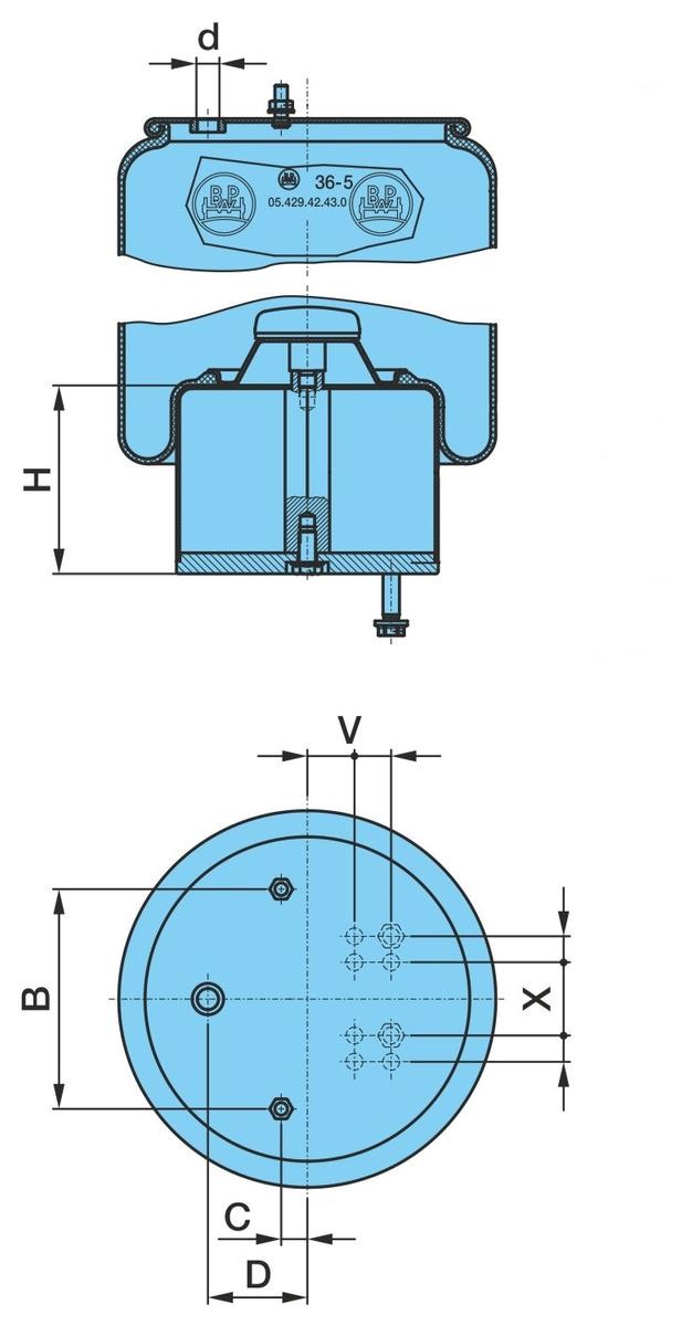 BPW Luftfederbalg 05.429.42.44.0 Luftfederung BPW DS4 05.429.42.44.0 günstig