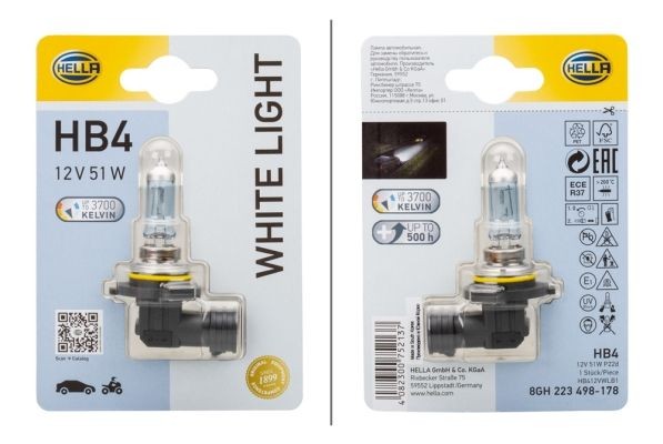 HELLA Glödlampa, dimljus 8GH 223 498-178 HELLA 8GH 223 498-178 Dimbakljus JEEP Grand Cherokee WH original