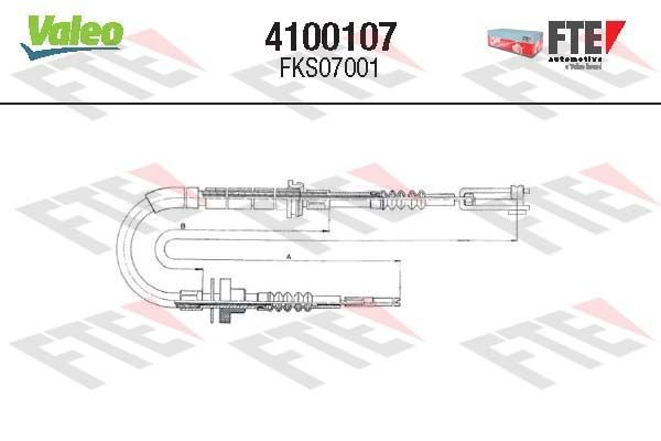 Câble d'embrayage VALEO 4100107 VALEO 4100107 Câble d'embrayage MERCEDES-BENZ Classe C 2017