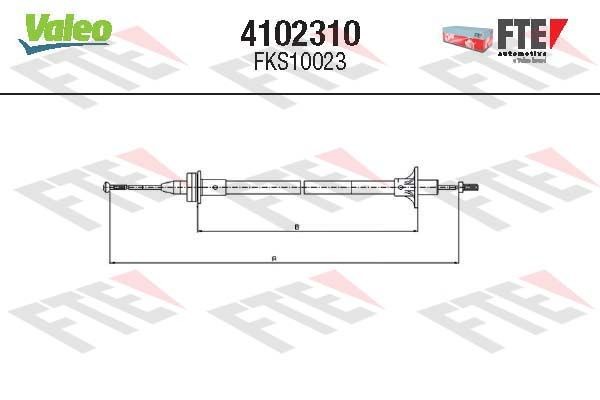 VALEO Koblingskabel 4102310 VALEO 4102310 FORD Fiesta Mk3 Courier (F3L, F5L) Koblingskabel til en rimelig pris