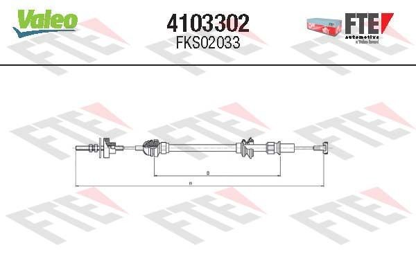 VALEO Kupplungsseil 4103302 4103302 Kupplungsseilzug FORD TAUNUS VALEO kaufen