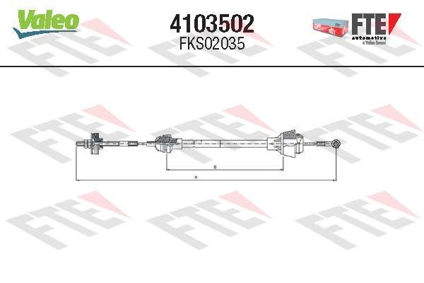 VALEO Tross, sidurikasutus 4103502 VALEO 4103502 Siduritross Skoda Felicia 6U1 hind