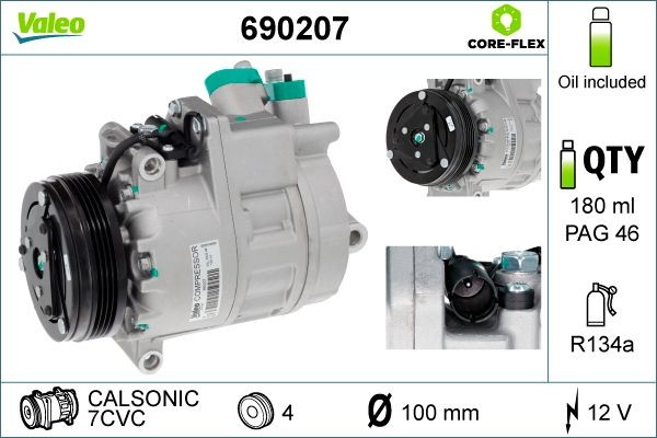 VALEO AC-kompressor 690207 pris AC pumpe BMW E53 690207 VALEO