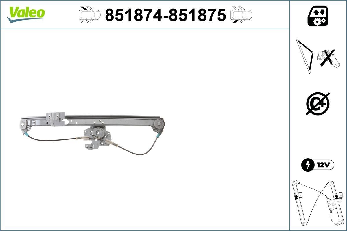 VALEO Γρύλος παραθύρου 851874 851874 VALEO Γρύλλος παραθύρου BMW φθηνά