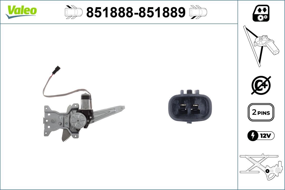 VALEO Fensterheber 851888 Preis Suzuki MZ, EZ Scheibenheber 851888 VALEO
