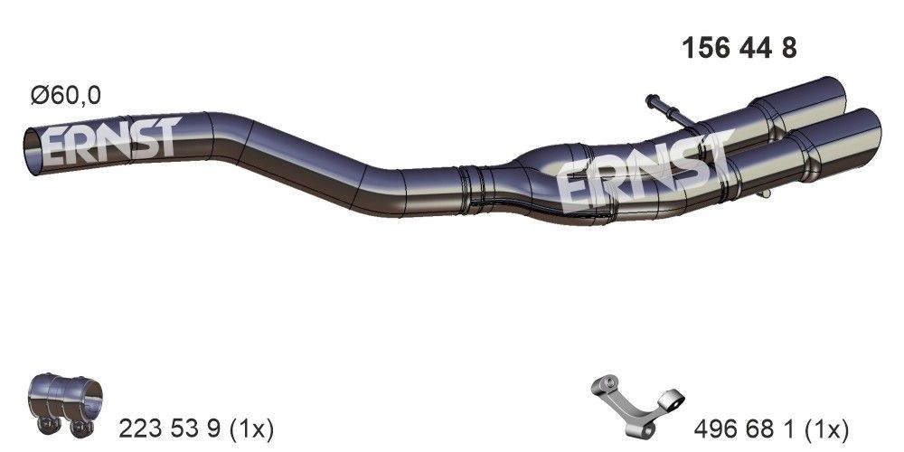 ERNST Σωλήνας εξάτμισης 156448 ERNST 156448 Σωλήνες εξάτμισης VW CC 358 σε χαμηλές τιμές