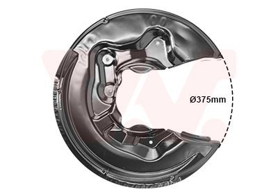 VAN WEZEL Έλασμα πιτσιλίσματος, δισκόπλακα 0334377 0334377 Λαμαρινένιο προστατευτικό VAN WEZEL SKODA KAROQ