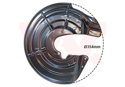 Stænkskærm, bremseskive VAN WEZEL 0961371 VAN WEZEL 0961371 Stænkskærm bag venstre højre Citroën C5 2023