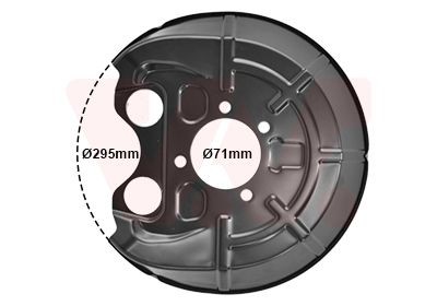 VAN WEZEL Splash Panel, brake disc 3768374 VAN WEZEL 3768374 Opel Vectra C Caravan brake back plate replacement