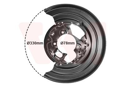 VAN WEZEL Stænkskærm, bremseskive 5862374 VAN WEZEL 5862374 Mercedes Sprinter 4,6-t Van Stænkskærm pris