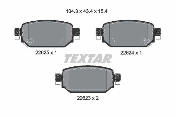 Brake pad set TEXTAR 2262301 TEXTAR 2262301 Mazda 3 2024 Brake pad set price