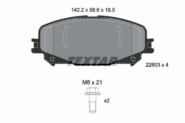 TEXTAR Kit pastiglie freni 2280301 TEXTAR 2280301 Kit pastiglie freni RENAULT Espace V (JR) 1.6 TCe 200 200 CV 2023