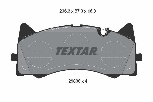 TEXTAR Bremžu kluči 2583801 2583801 Bremžu kluči MERCEDES-BENZ EQE TEXTAR