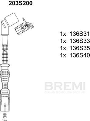 BREMI Zündleitungssatz 203S200 Zündleitung BREMI 4er 203S200 günstig