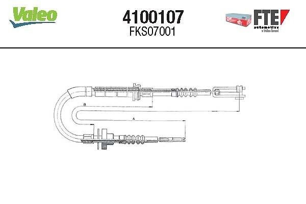 FTE Cavo frizione 4100107 FTE 4100107 Cavo frizione Mercedes W220 prezzo
