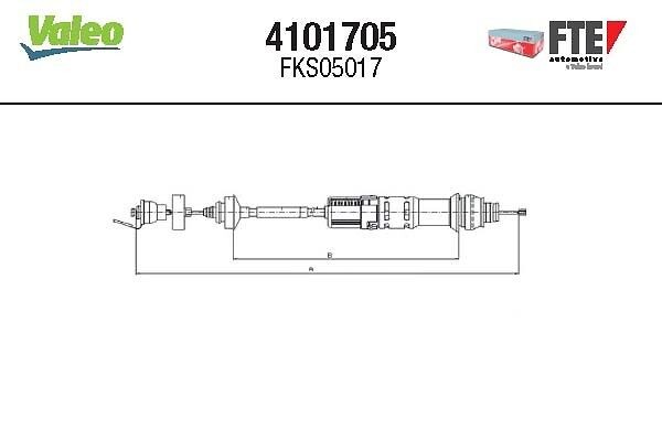 Câble d'embrayage FTE 4101705 FTE 4101705: Câble d'embrayage Peugeot BIPPER 2023