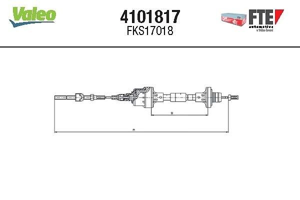FTE Tross, sidurikasutus 4101817 FTE 4101817 Siduritross Astra F Classic CC (T92) originaal hind