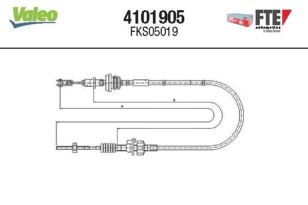 FTE Cavo frizione 4101905 FTE 4101905 Cavetto frizione Corolla Sedan (E20, E30) prezzo