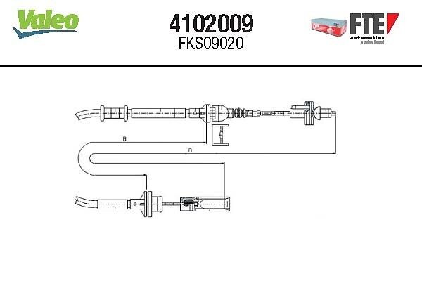 FTE Cavo frizione 4102009 4102009 costo Cavo frizione FORD MONDEO FTE