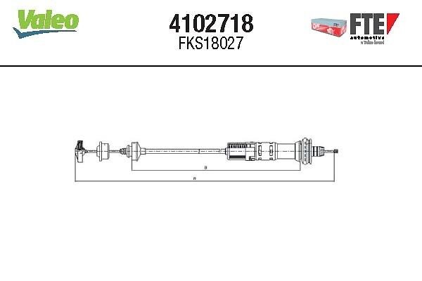 FTE Câble d'embrayage 4102718 4102718 Câble d'embrayage HONDA CRX FTE