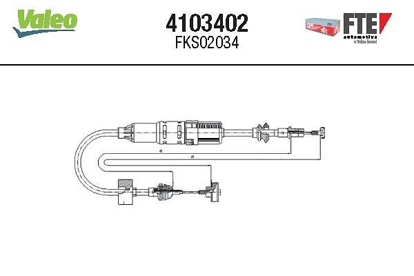 FTE Cavo frizione 4103402 Costo Cavo frizione FTE LANCIA 4103402