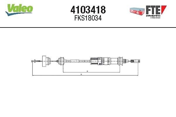 FTE Lanko ovládania spojky 4103418 Lanko ovládania spojky CITROËN FTE 4103418