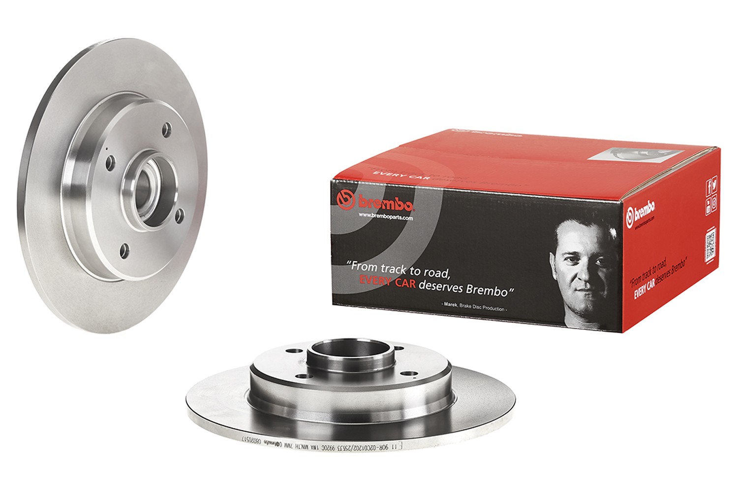 Remschijf BREMBO 08.D205.17 BREMBO Prime 08.D205.17: Schijfremmen Peugeot 208 2014