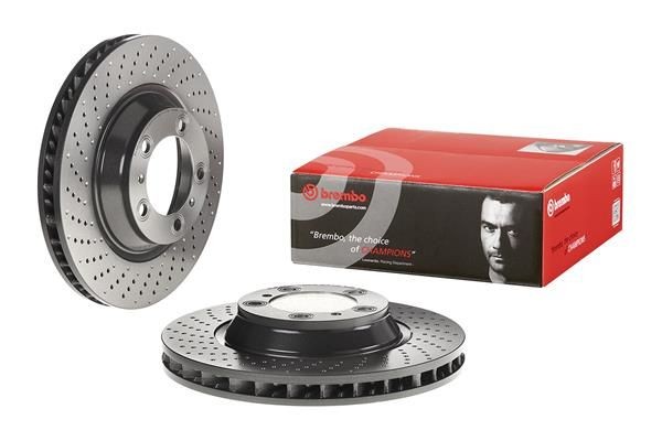 BREMBO Bremseskive 09.D932.11 BREMBO 09.D932.11 Bremseskive PORSCHE 911 Coupé (991) 4.0 GT3 RS / R 500 hk 2020