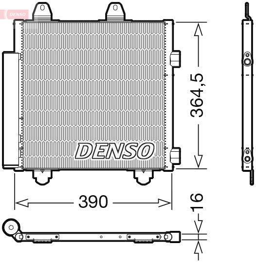 DENSO Kondensor, klimatanläggning DCN21033 DCN21033 DENSO ac-kondensor Peugeot 301