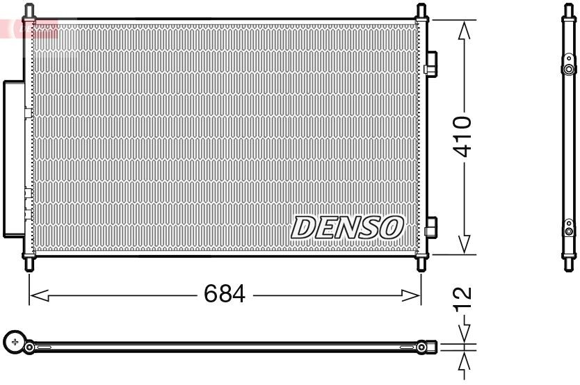 DENSO Condensor voor airco DCN40027 Honda PILOT Condensator, airconditioning DENSO DCN40027