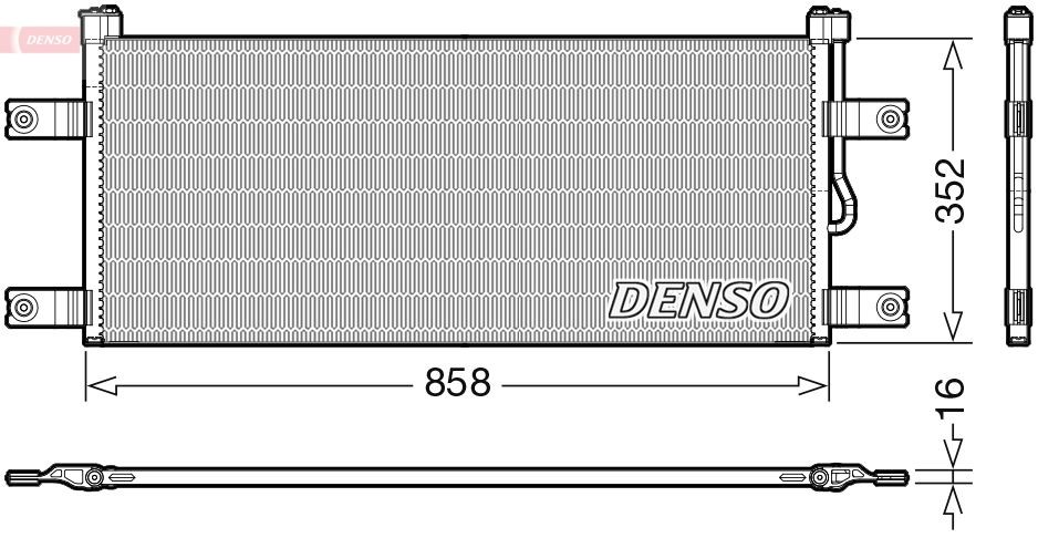 DENSO Condensor voor airco DCN99069 Mercedes-Benz E-Klasse Condensator, airconditioning DENSO DCN99069