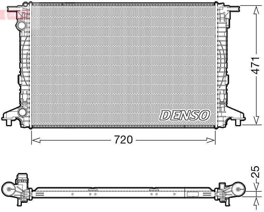Radiateur du moteur DENSO DRM02043 DENSO DRM02043 Radiateur de refroidissement moteur AUDI Q7 2022