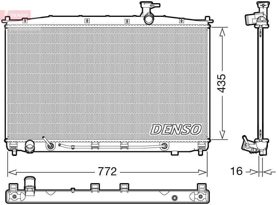DENSO Radiateur DRM41024 Hyundai ATOS Radiator DENSO DRM41024