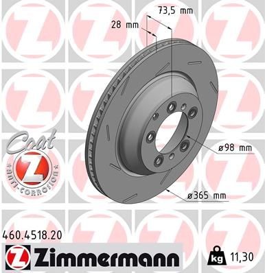 ZIMMERMANN Brake disc 460.4518.20 ZIMMERMANN 460.4518.20 Panamera (972) performance brake discs price
