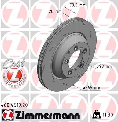 ZIMMERMANN Bremseskive 460.4519.20 ZIMMERMANN 460.4519.20 Sportsbremseskiver Panamera 971 billige