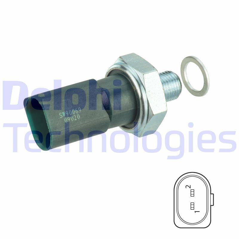 DELPHI Oljetrykkbryter SW90069 Oljetrykk sensor DELPHI Audi R8 SW90069