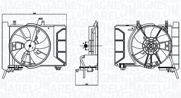 Fan, radiator MAGNETI MARELLI 069422769010 MAGNETI MARELLI 069422769010 TOYOTA YARIS 2014 radiator fan price