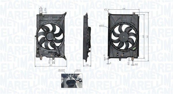 MAGNETI MARELLI Ventola radiatore 069422777010 MAGNETI MARELLI 069422777010 Ventola raffreddamento Jeep Cherokee KL prezzo