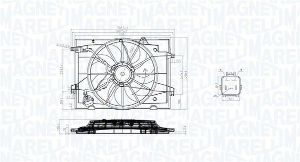 MAGNETI MARELLI Radiaatori ventilaator 069422784010 MAGNETI MARELLI 069422784010 originaal Radiaatori ventilaator Kia Sportage je hind