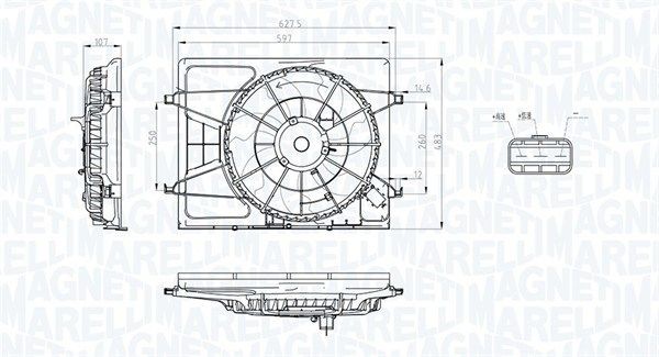 MAGNETI MARELLI Βεντιλατέρ 069422796010 069422796010 Βεντιλατέρ ψυγείου NISSAN NP300 PICKUP MAGNETI MARELLI