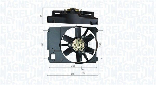 MAGNETI MARELLI Koelventilator 069422800010 069422800010 Koelventilator FIAT COUPE MAGNETI MARELLI